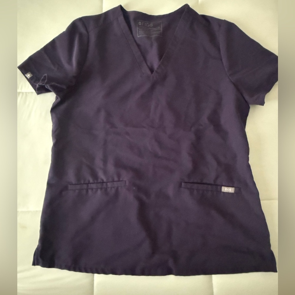 Figs Purple Shadow Scrub Top